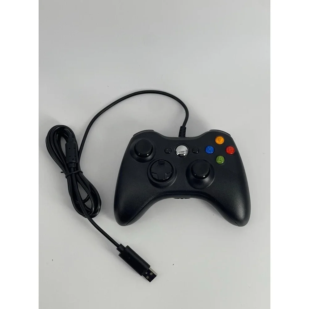 Official Black Microsoft Xbox 360 Wired USB Controller PC OEM